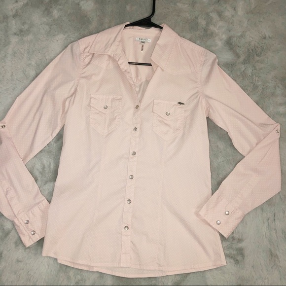 Buffalo David Bitton Shirt Pink Button-Up Cotton - Picture 1 of 10